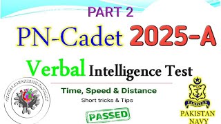 PN Cadet 2025A Most Important Verbal Intelligence Test Questions  pak navy  Pak Navy  PART 2 [upl. by Eednahs590]