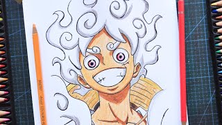 How to Draw Luffy GEAR 5  One piece  Anime Drawing Step By Step [upl. by Fabi]