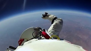 Jumping From Space  Red Bull Space Dive  BBC [upl. by Aihsenod]