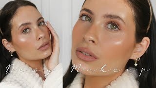 ✨ Natural Dewy Makeup Look ✨  Glossier Hourglass MAC Face amp Body [upl. by Arracahs]