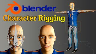 Blender 30 Tutorial  Human Meta Rig  Including Face Rigging [upl. by Lindly]