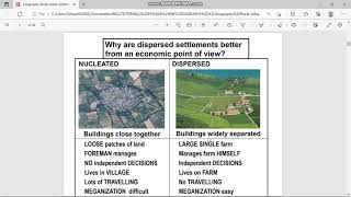 Grade 12 Geography Nucleated and Dispersed settlement patterns [upl. by Ardnot]