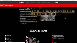 RAID setup BIOS MSI motherboard [upl. by Anifled]