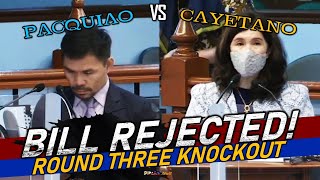 SUNOG si Pacquiao sa debate kontra Pia Cayetano sa Senate Hearing [upl. by Zarah]