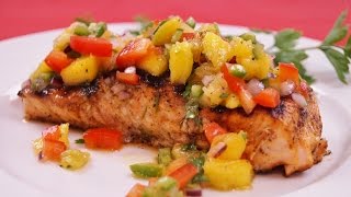 BBQ Salmon Bowls with Mango Avocado Salsa [upl. by Edac]