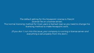 Novapoint  Set licensing method [upl. by Talbott]