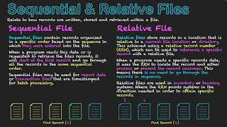 Sequential amp Relative Files Explained [upl. by Othilie]