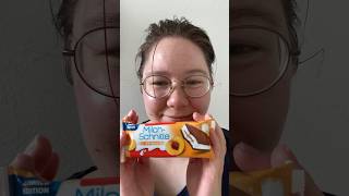 MilchSchnittePfirsich 🍑 limitededition foodie asmr food kinder new peach germany snacks [upl. by Wilkey869]