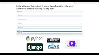 Python Django Dependent Chained Dropdown List  Dynamic Dependent Select Box using jQuery Ajax [upl. by Llyrat198]