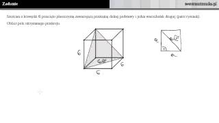Zadanie  przekrój sześcianu [upl. by Giah]
