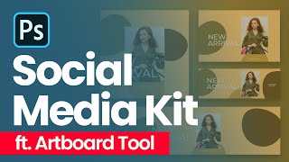 How to Create Social Media Kit in Photoshop  Artboard Tool [upl. by Codd603]