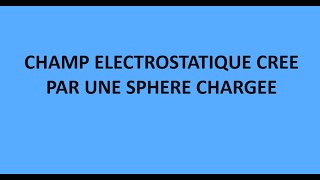 Exercice corrigé Etude dune sphère chargée [upl. by Etnor]