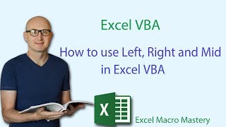 How to use Left Right and Mid in Excel VBA [upl. by Eenaej763]