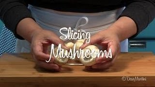 How to Clean Trim and Slice Mushrooms [upl. by Ahtnams]