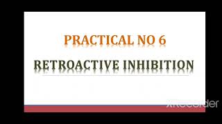 Retroactive Interference Practical in Urdu [upl. by Adyeren]