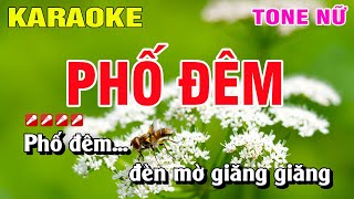 Karaoke Phố Đêm Tone Nữ Nhạc Sống  Nguyễn Linh [upl. by Nossaj179]