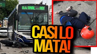 GRABE un ACCIDENTE muy FUERTE COLECTIVO vs MOTO  Observaciónes Diarias  Gabriel Ulloa [upl. by Schiro]