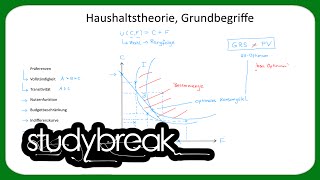 Haushaltstheorie Grundbegriffe  Mikroökonomie [upl. by Ress965]