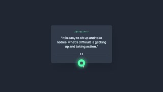 Advice generator app main  Frontend Mentor challenge  with html amp css javascript API on a mobile [upl. by Atinaej515]