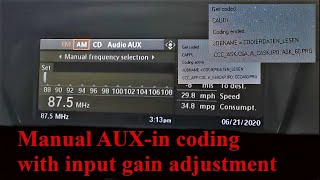 Manual Aux in coding for E60 CCCiDrive with Input gain adjustment [upl. by Nirrep]