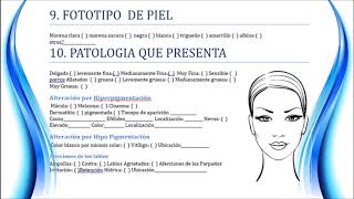 FICHA CLINICA FACIAL [upl. by Aplihs]