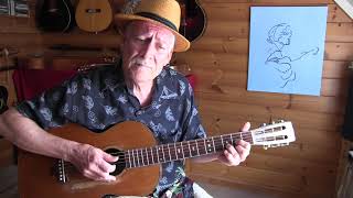 Acoustic Blues Lesson  Blind BlakeDavid Bromberg  quotChump Man Bluesquot [upl. by Ardnaxela598]