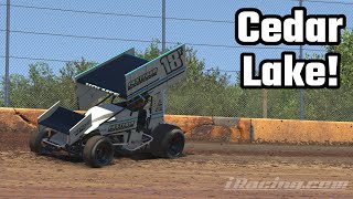 From 15th to the Front at the Cedar Lake Speedway iRacing Dirt 360 Sprint Cars [upl. by Lecia]