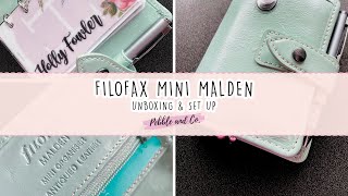 Filofax Mini Malden  Unboxing amp Set Up as Wallet  Duck Egg Blue [upl. by Aidan734]