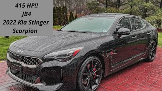 415 Horsepower KIA Stinger Scorpion GT2 AWD JB4 Tuned Review test drivesound [upl. by Htebi]