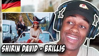 AMERICAN REACTS TO GERMAN RampB  SHIRIN DAVID  Brillis Official Video [upl. by Arahas]