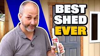 How To Build Your OWN Shed  Soffit Posts Trim Ramp amp Door Tutorial [upl. by Isej]