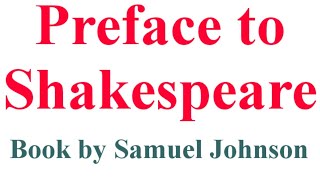 Preface to Shakespeare by Samuel Johnson [upl. by Littell478]