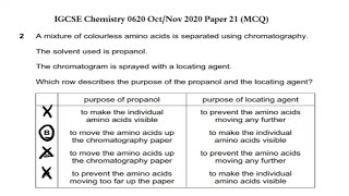 IGCSE Chemistry 0620 OctNov 2020 Paper 21 Extended MCQ  MCQ  2  Make Money Teaching Chemistry [upl. by Toh637]