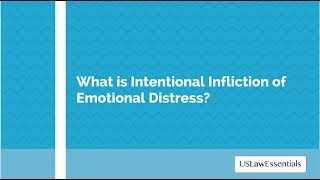 What is intentional infliction of emotional distress [upl. by Ardin]