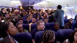 Kanye West Performs “Jesus Walks” With James Corden On Airplane [upl. by Devan60]