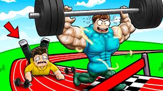 BECOMING THE FASTEST GYM RACER IN ROBLOX [upl. by Evey]