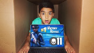 MAILING MY 5 YEAR OLD LITTLE BROTHER IN A CARDBOARD BOX WHILE PLAYING FORTNITE  MAILING CHALLENGE [upl. by Gerhard485]