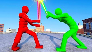 Ragdolls Fight with LIGHTSABERS  Overgrowth Mods Gameplay [upl. by Leibman]