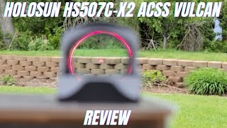 Holosun HS507CX2 Pistol Red Dot Sight  ACSS Vulcan Reticle Review [upl. by Aihcrop817]