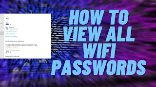 How to View All WiFi Passwords [upl. by Nytsirc889]