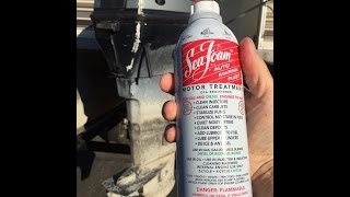 Watch how fast Sea Foam cleans a gummedup outboard carburetor [upl. by Cello273]