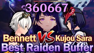 Raiden Shogun BEST Support C6 Bennett vs C6 Kujou Sara Comparison amp Showcase  Genshin Impact 21 [upl. by Ruscio]