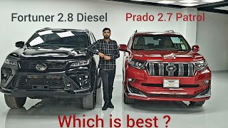 Toyota Land Cruiser Prado TXL vs Fortuner GR Detail Review  Specs amp Price [upl. by Acinoev]