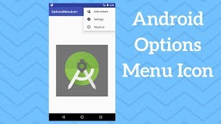 Android Options Menu Icon  Adding Icon to Menu Item Demo [upl. by Ecnarolf]