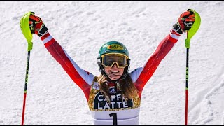 Katharina Liensberger gewinnt die Goldmedaille im WMSlalom [upl. by Suillenroc631]