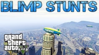 Grand Theft Auto V Challenges  BLIMP STUNTS  PS3 HD Gameplay [upl. by Kcirdnekal326]