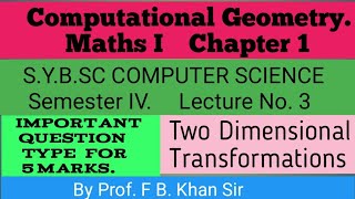 Computational Geometry Lecture No3 [upl. by Agnesse873]