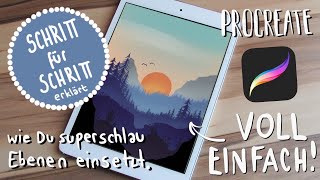 Procreate Tutorial Ebenen einsetzten deutsch [upl. by Collar607]