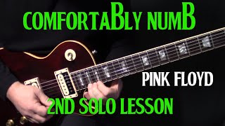 how to play quotComfortably Numbquot second guitar solo by Pink Floyd  David Gilmour  LESSON [upl. by Croix]