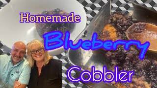 How to make an easy quick and so delicious Blueberry Cobbler😀 [upl. by Anayi]